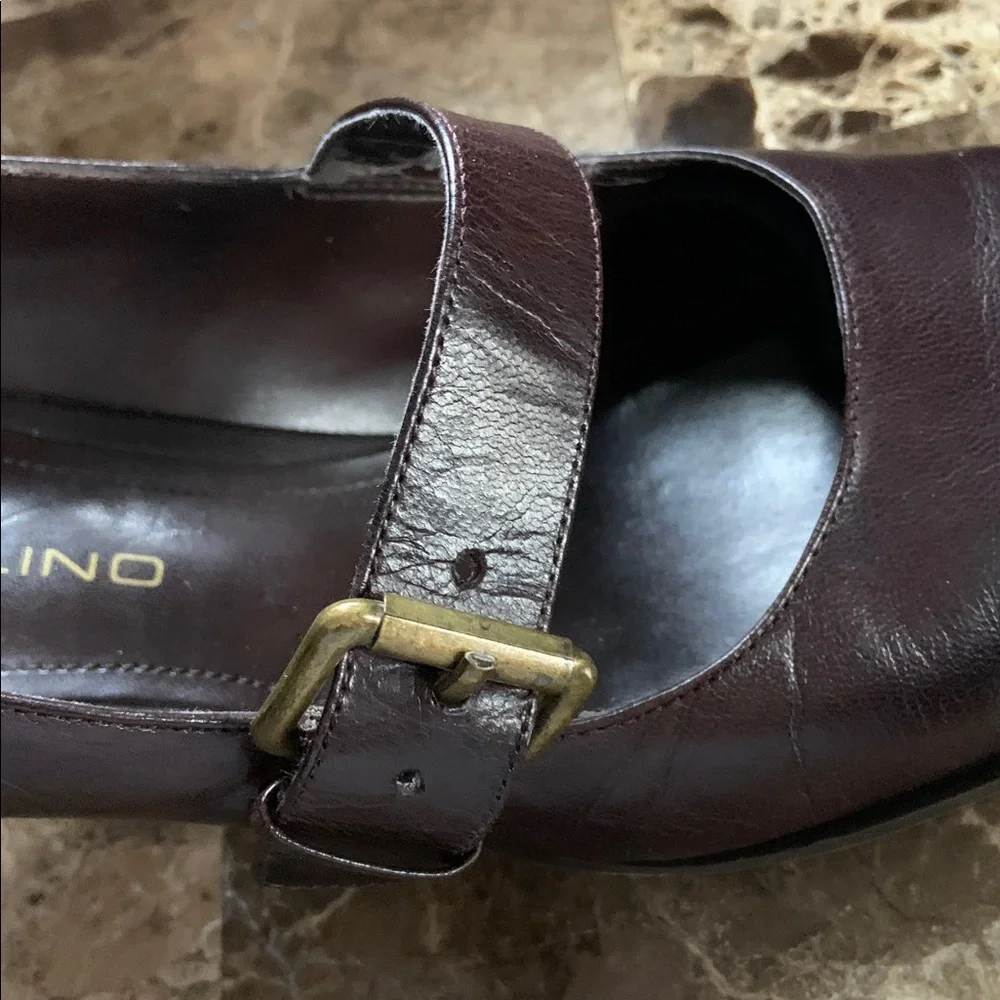Brown Heeled Mary Jane Shoes - Picture 9 of 12